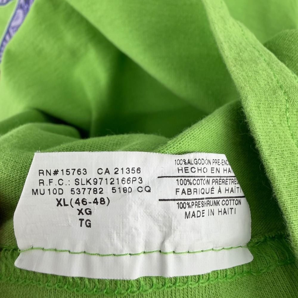 Disney Disneyland Resort 2011 Mickey Mouse Lime Green Hanes Beefy Shirt Mens XL - Picture 4 of 8